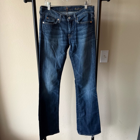 7 For All Mankind Denim - 7 For All Mankind Dark Blue Boot Cut Jeans